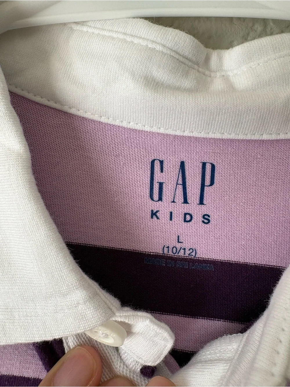 GAP Kids Pink and Purple Striped Polo Dress
